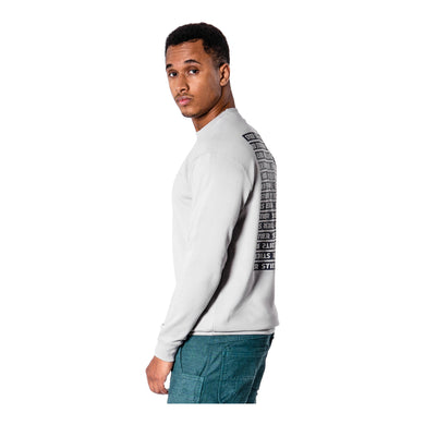 STIER Crew Sweat Style Print M Ice Grey
