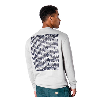 STIER Crew Sweat Style Print XL Ice Grey