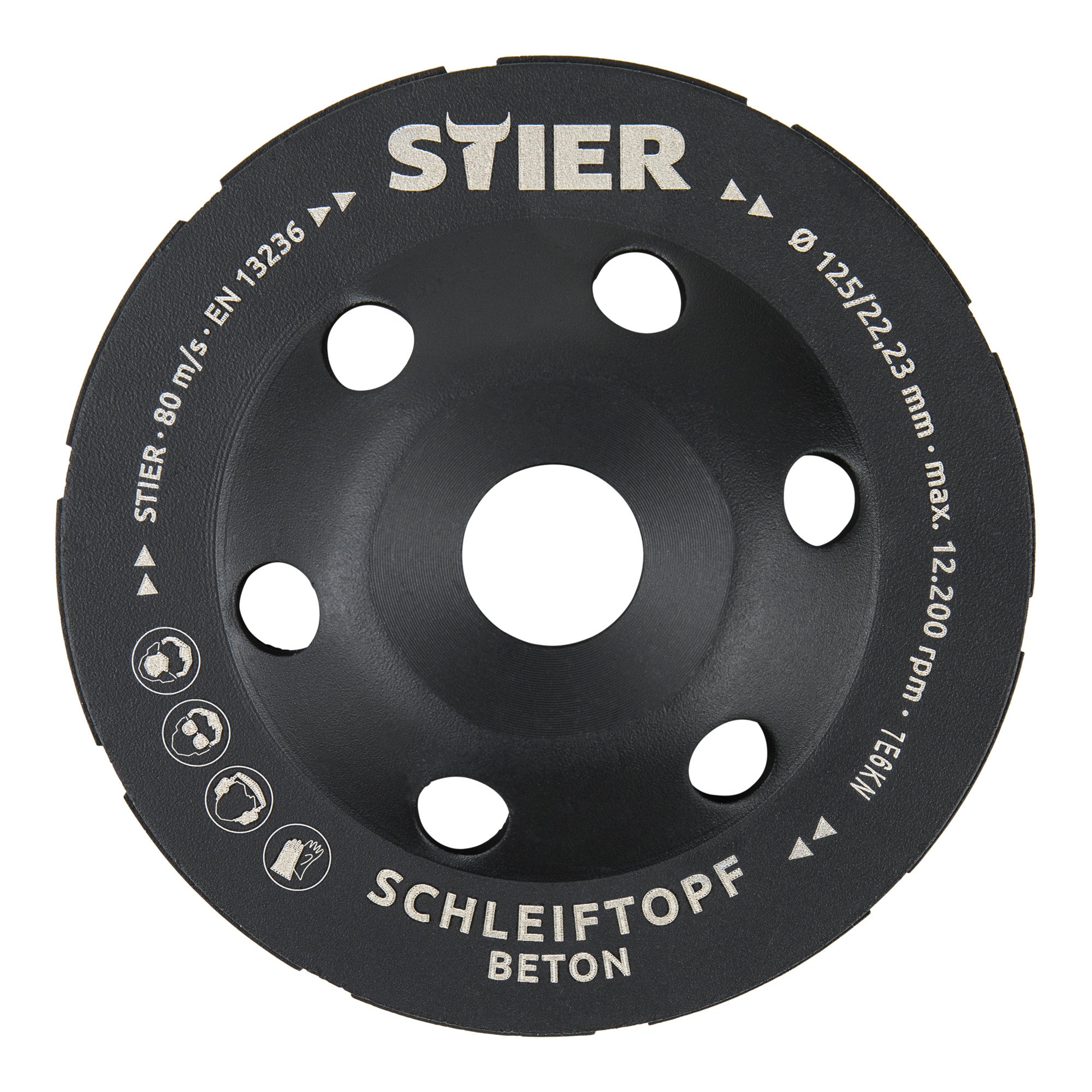 STIER Diamant-Schleiftopf Schleifteller Diamantschleifer Topfschleifer