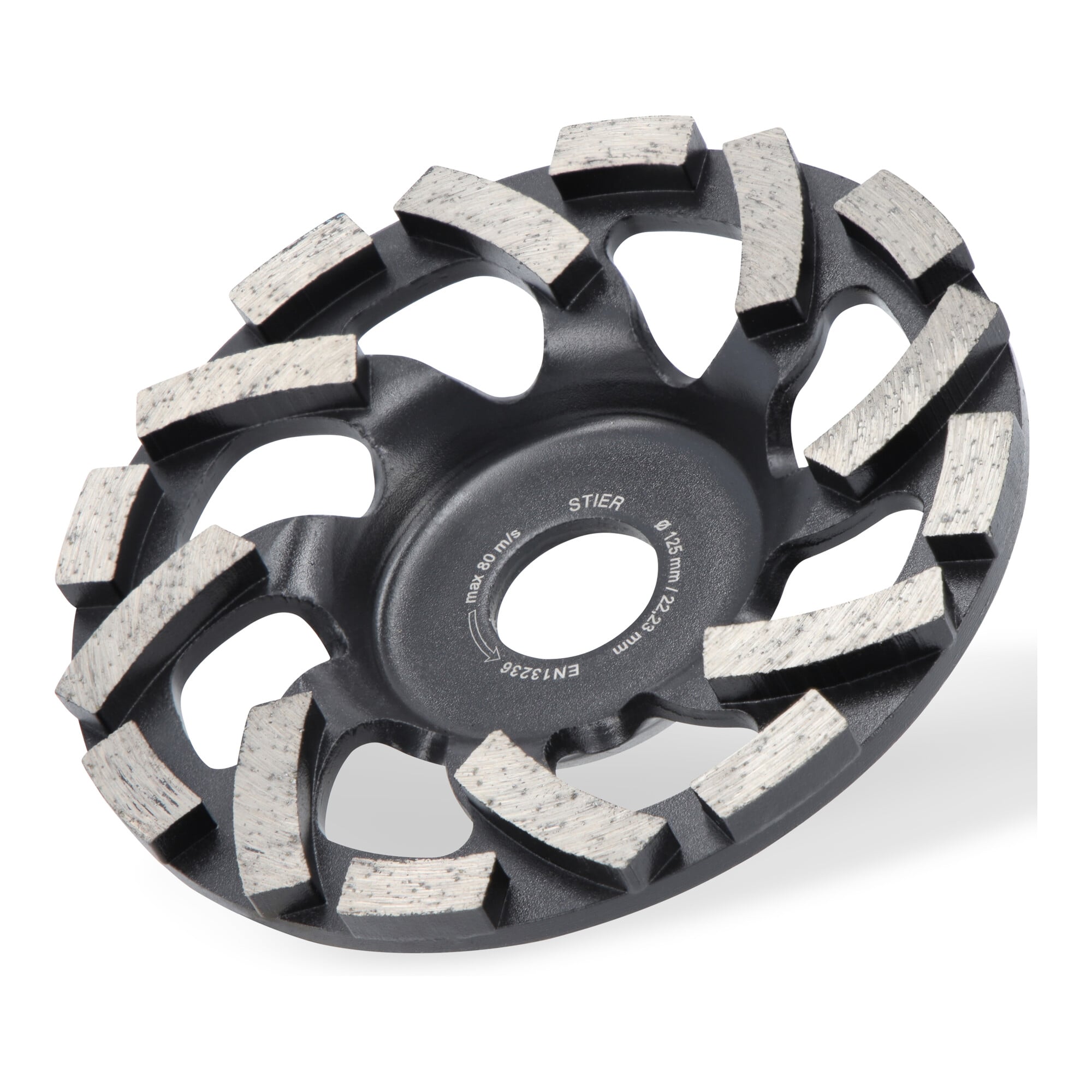 STIER diamond cup wheel 125 x 22.23 mm abrasive with unique