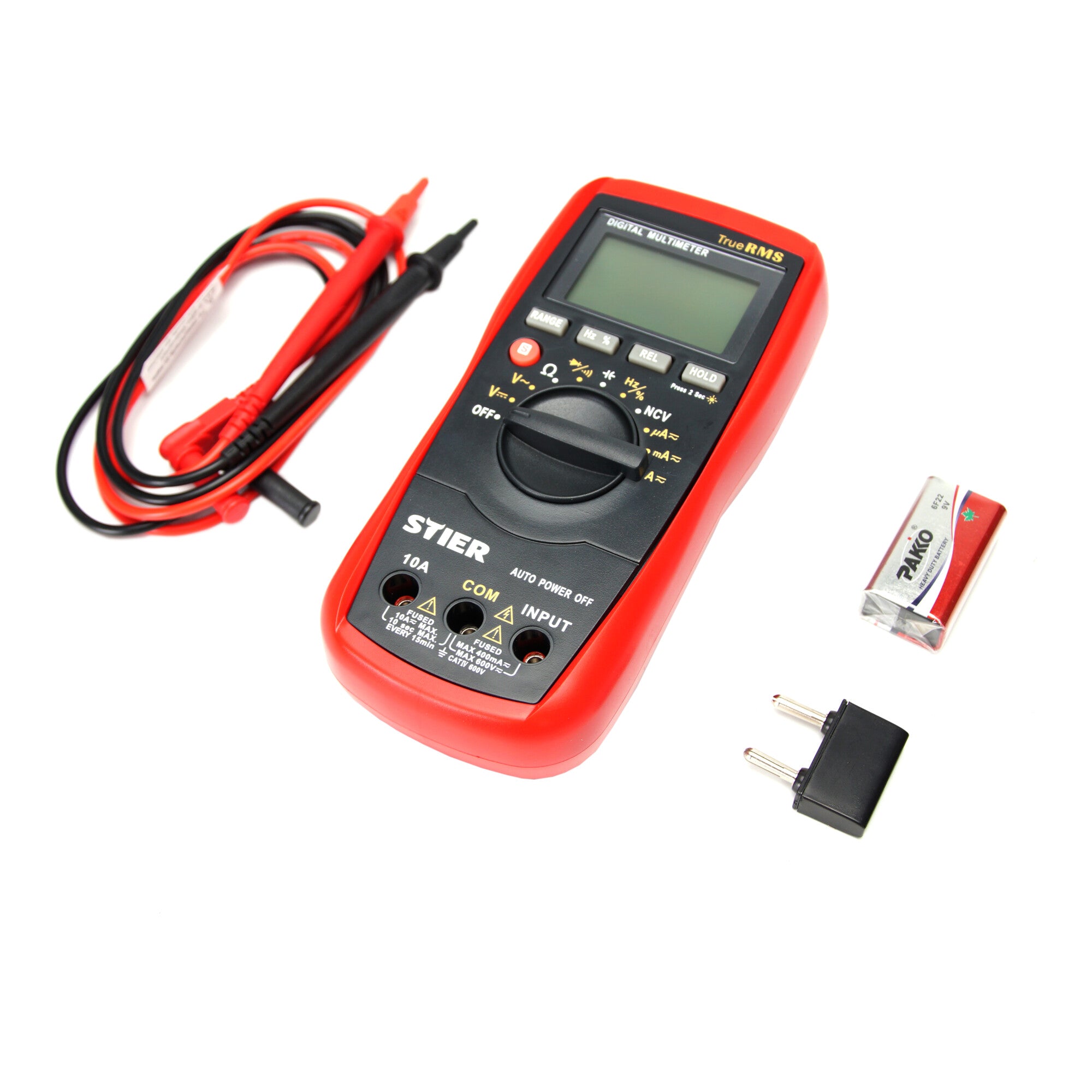 STIER Digital Multimeter 2 - 600V AC / 0.2 - 600V DC CATII 600V Capacitances