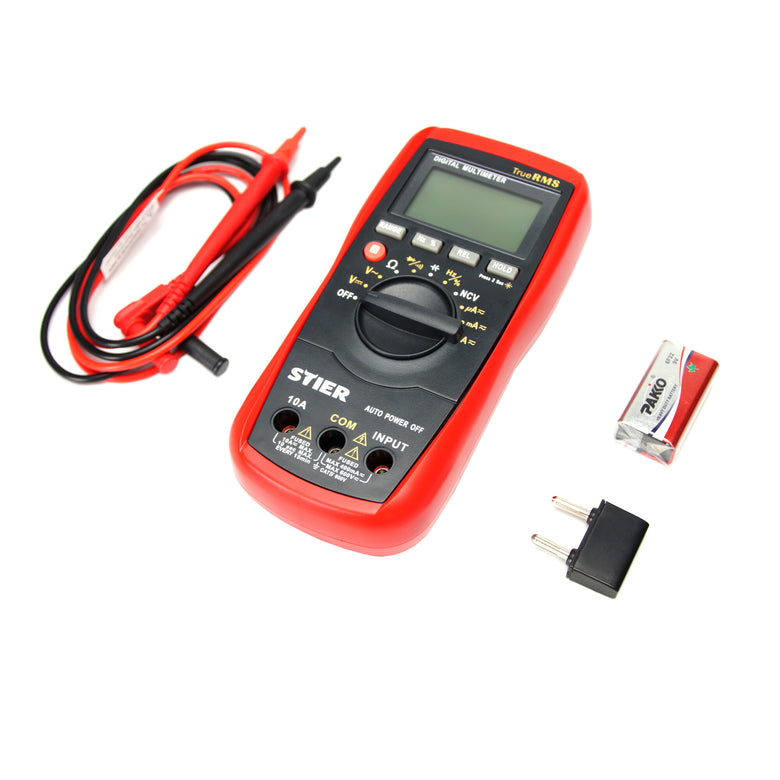 STIER Digital Multimeter 2 - 600V AC / 0.2 - 600V DC CATII 600V Capacitances