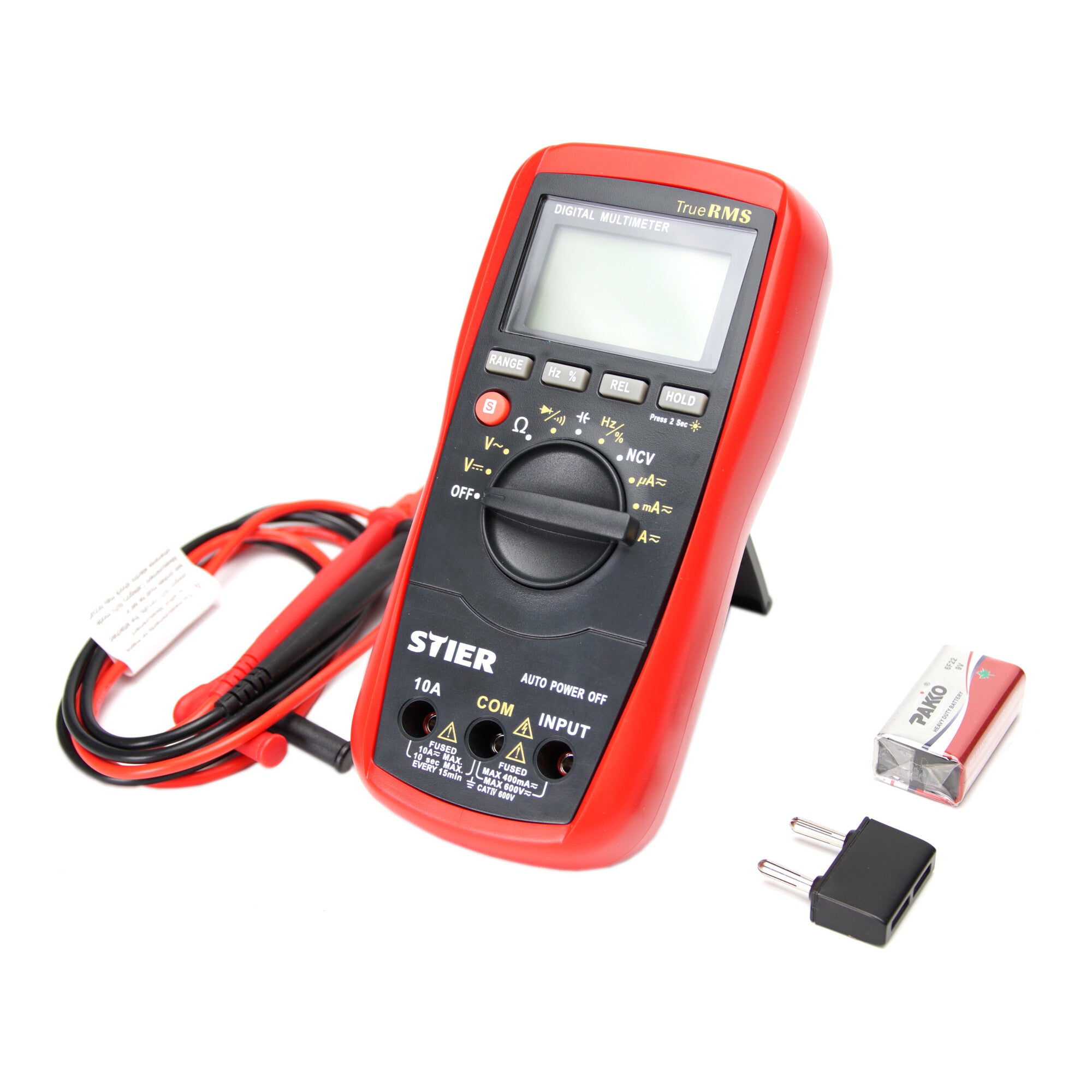 STIER Digital Multimeter 2 - 600V AC / 0.2 - 600V DC CATII 600V Capacitances