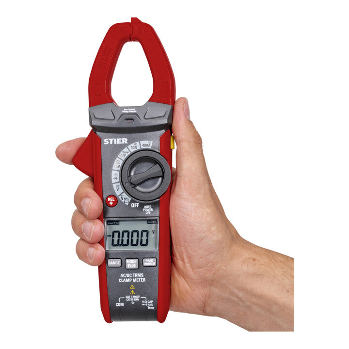 STIER Digital Current Clamp AC/DC 1000V 400A 40MΩ 100kHz high accuracy achieved