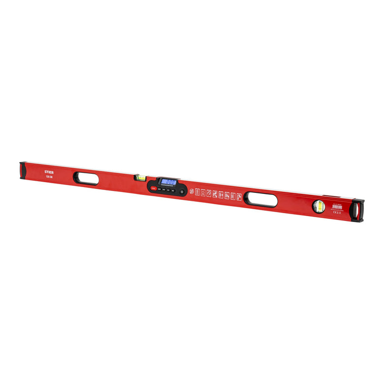 STIER Digitale Wasserwaage SDW-1200 LCD-Display ±0,2° HOLD-Funktion 120 cm