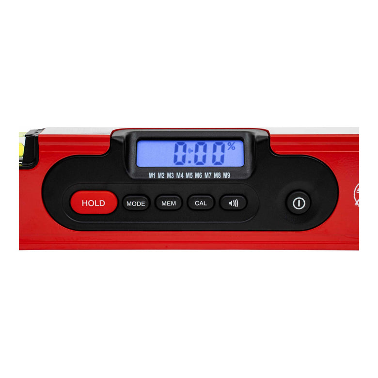 STIER Digitale Wasserwaage SDW-1200 LCD-Display ±0,2° HOLD-Funktion 120 cm