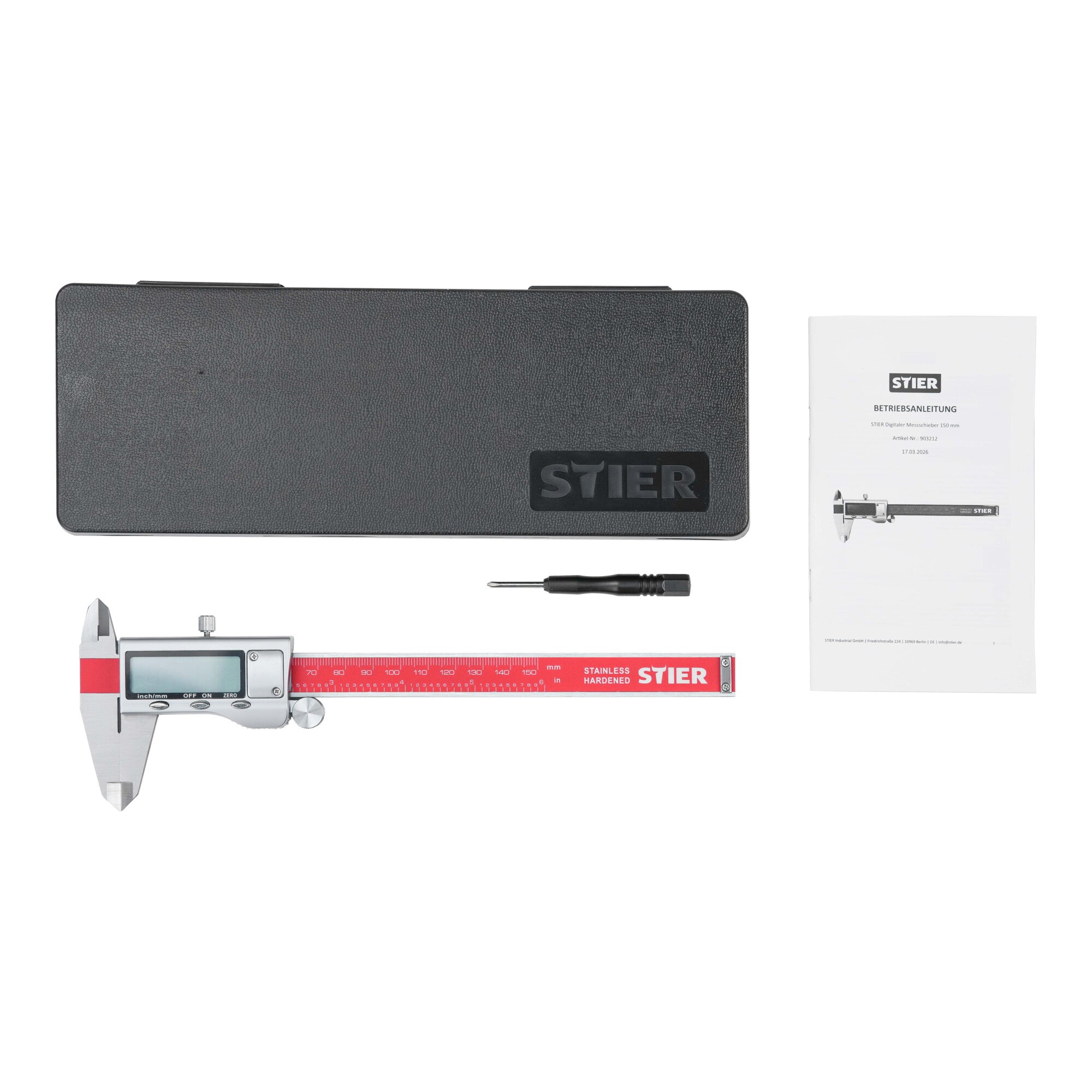 STIER Digital caliper measuring range 150mm caliper depth gauge with