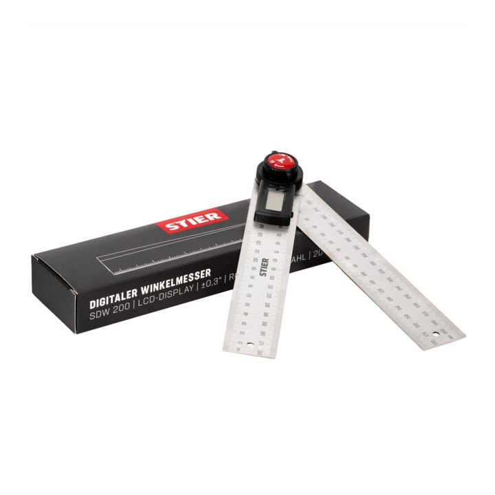 STIER Digitaler Winkelmesser SDW 200 Winkelschmiege mit Feststellfunkion
