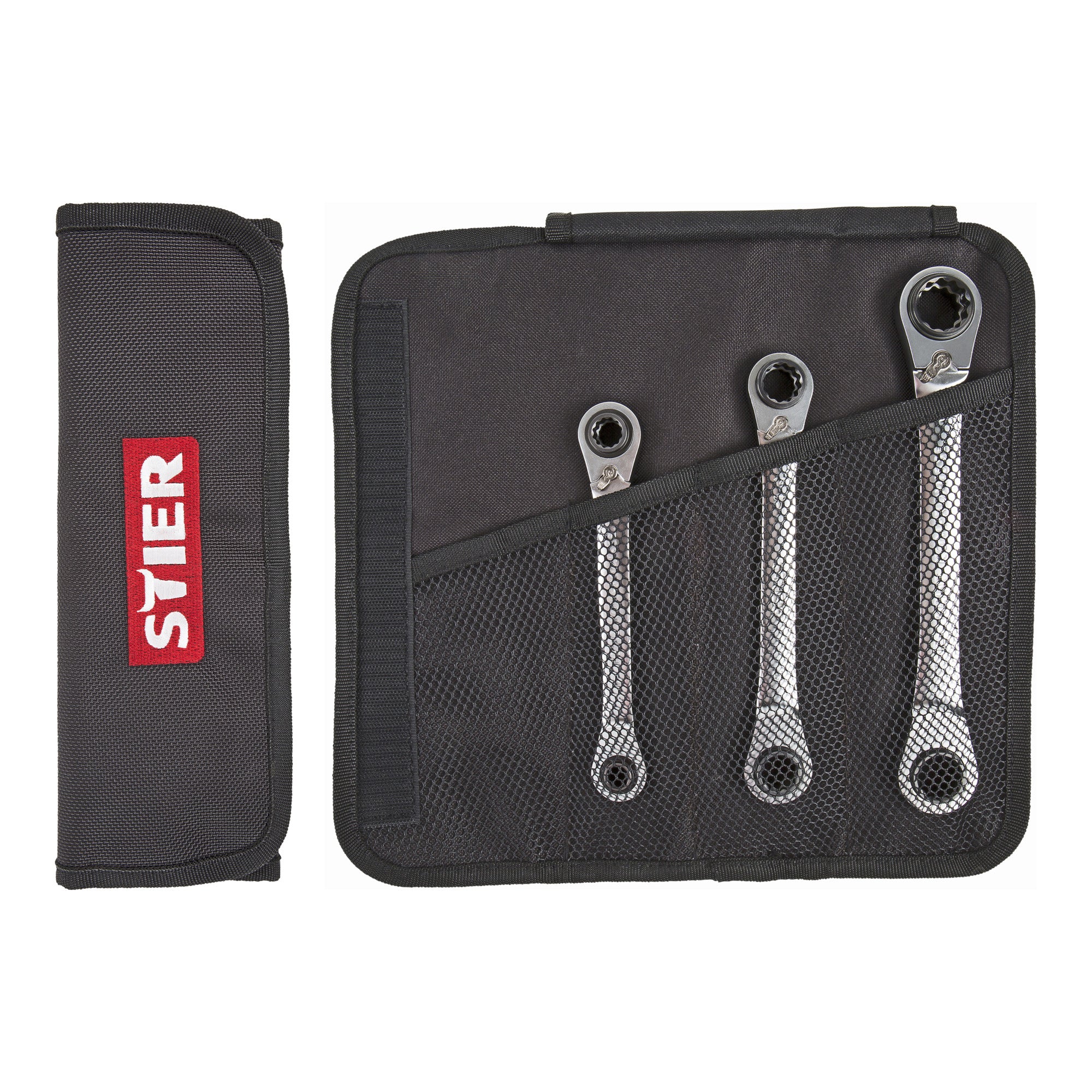 STIER Doppel Ring Ratschen Schlüssel Satz 3-teilig SW 9 | 10 | 13 | 14 | 17 | 18