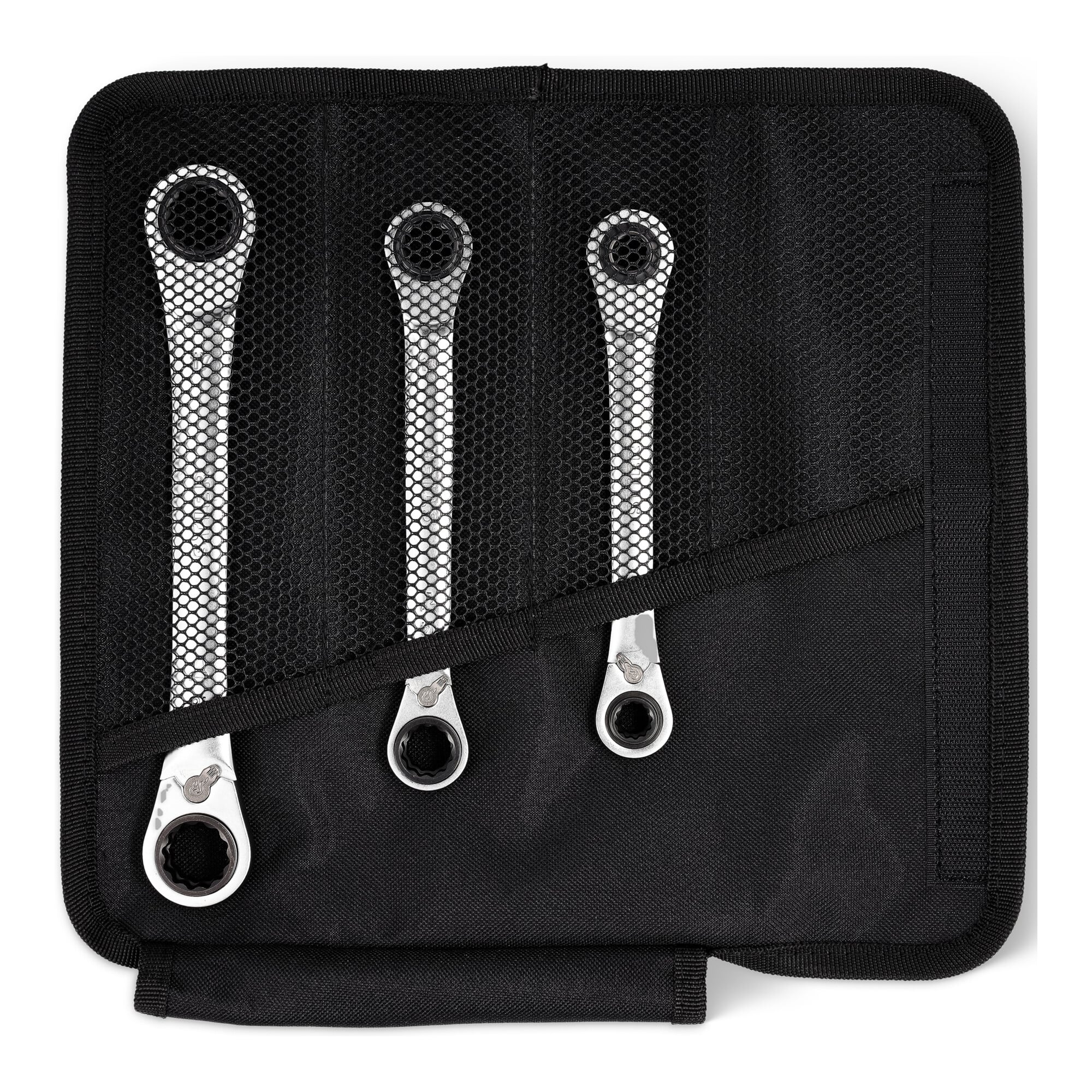 STIER double ring ratchet wrench set, 3-piece, size 9 | 10 | 13 | 14 | 17 | 18