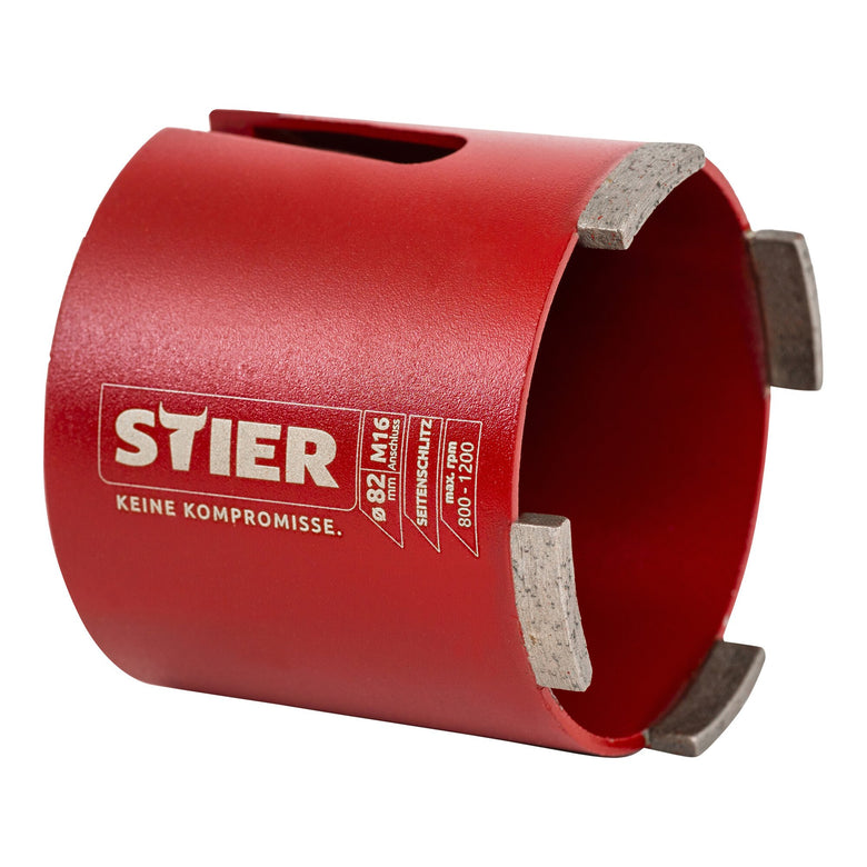 STIER Dosensenker-Satz M16 SDS | 68 mm | für Steckdosen und Verteilerdosen | hohe Haltbarkeit | Bohrkrone | Dosenbohrer