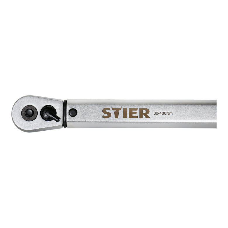 STIER Drehmomentschlüssel mit Umschaltknarre 1/2'' Aufnahme 10-50 Nm