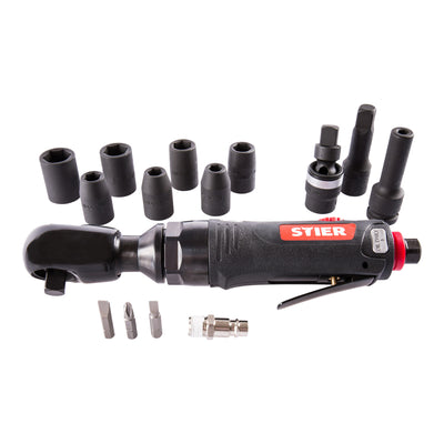 STIER ratchet screwdriver set 33-1 14-piece impact socket insert 3/8 inch