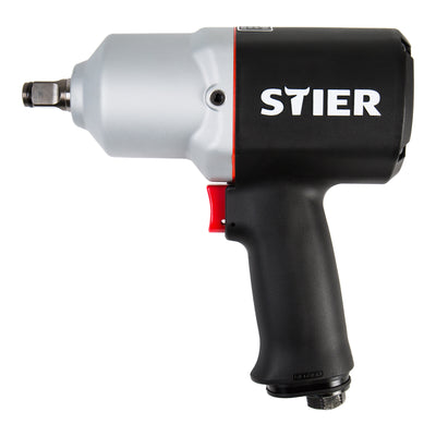 STIER Druckluft Schlagschrauber 15-PC leicht vierkant max. 1.054 Nm 1/2 Zoll