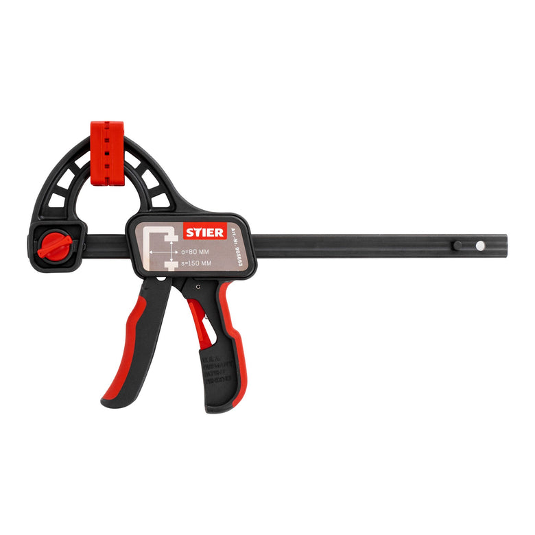 STIER Einhandzwinge 150 mm Spannweite 80 mm Ausladung zum Spannen und Spreizen