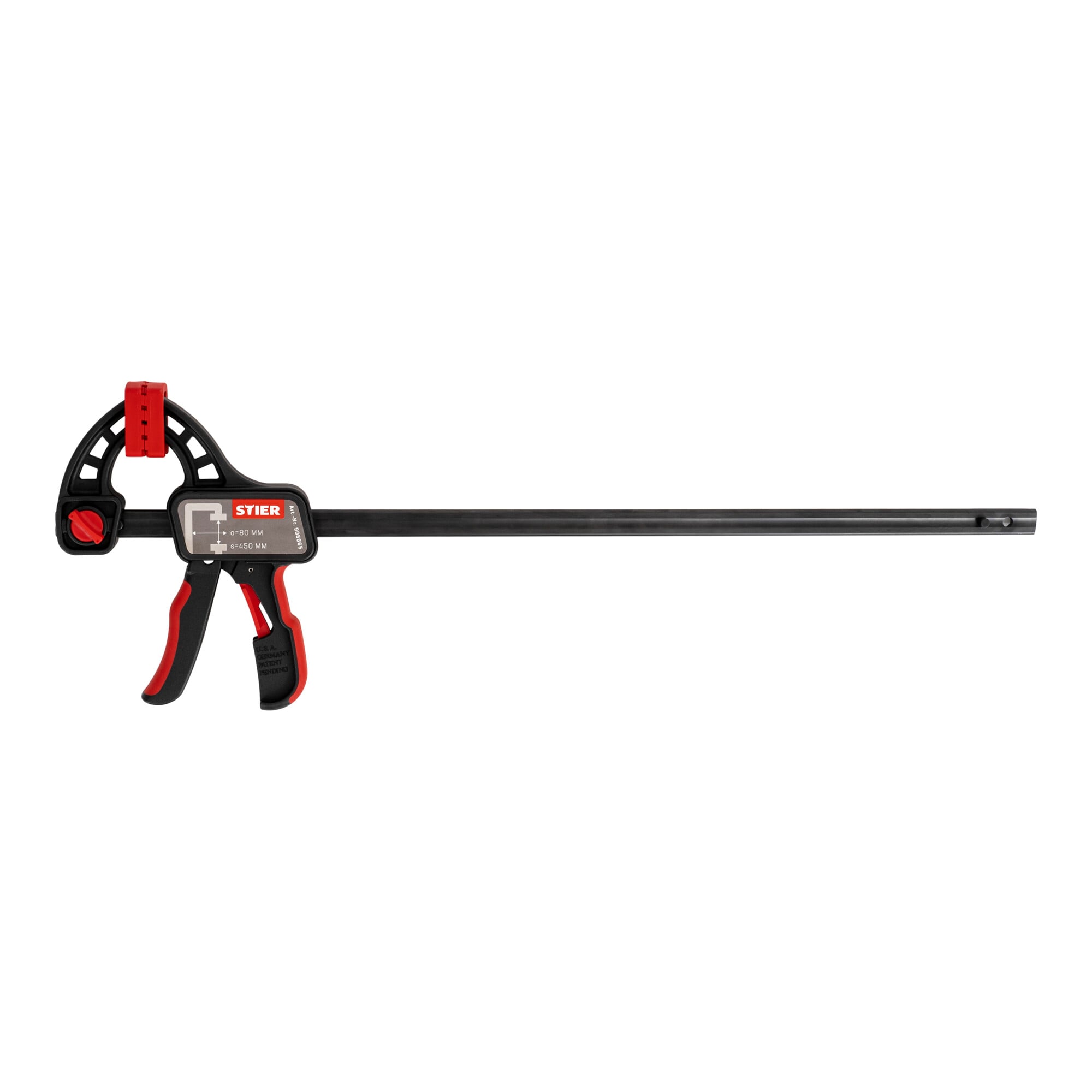 STIER Einhandzwinge 450 mm Spannweite 80 mm Ausladung zum Spannen und Spreizen