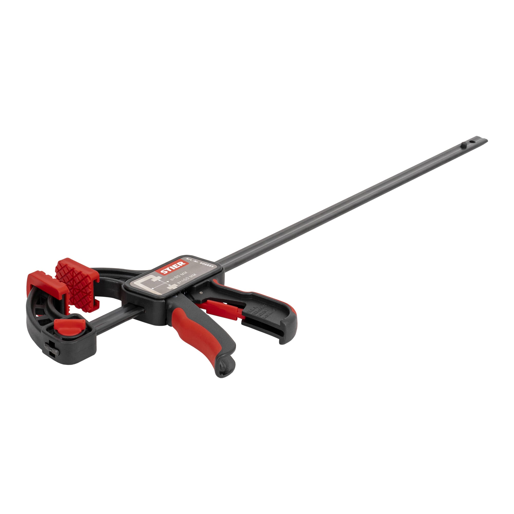 STIER Einhandzwinge 450 mm Spannweite 80 mm Ausladung zum Spannen und Spreizen