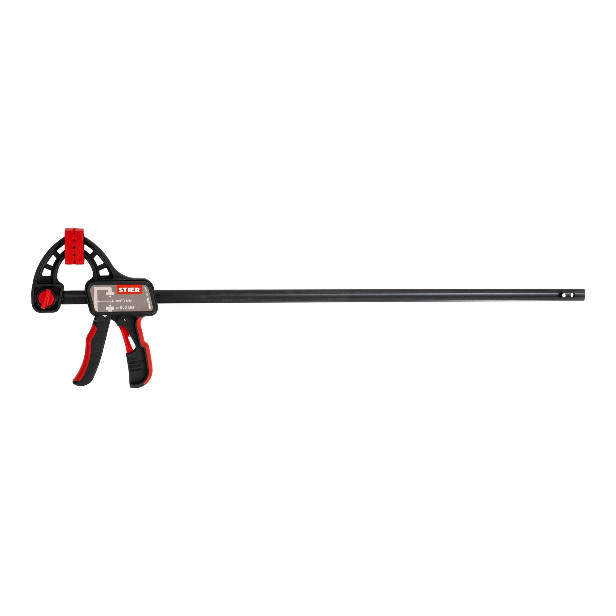 STIER Einhandzwinge 600 mm Spannweite 80 mm Ausladung zum Spannen und Spreizen