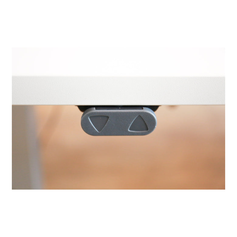 STIER Höhenverstellbarer Schreibtisch elektrisch Doppel Teleskop weiß div Breite