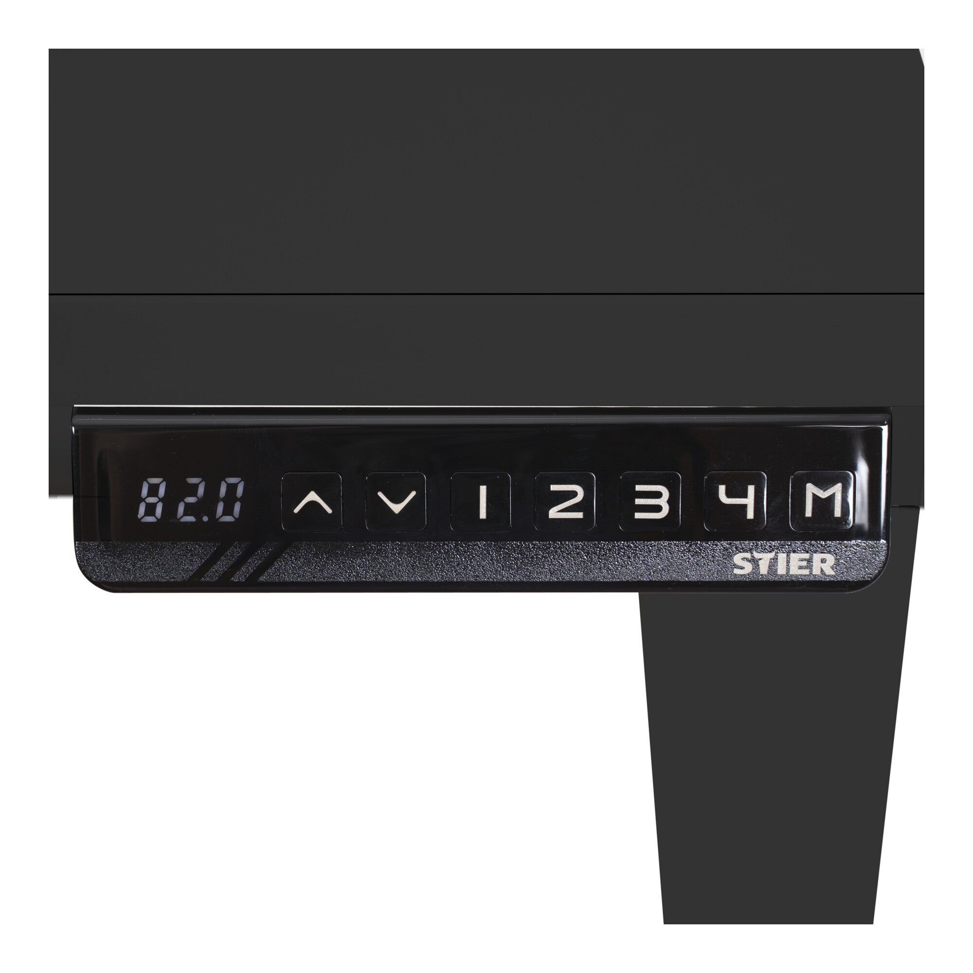 STIER Electrically height-adjustable desk THA 120x80cm black/black