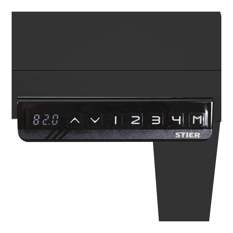 STIER Electrically height-adjustable desk THA 120x80cm black/black