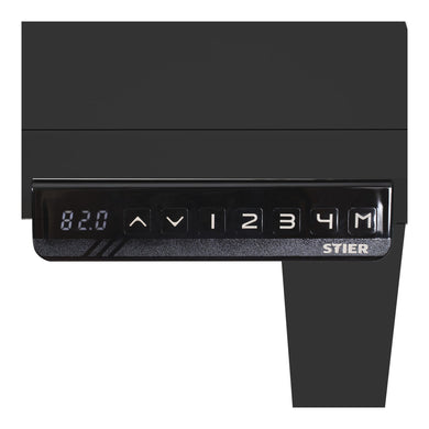 STIER Electrically height-adjustable desk TSR 120x80cm black/black