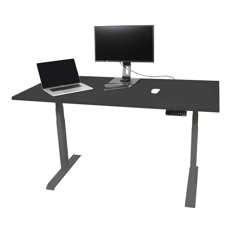 STIER Electrically height-adjustable desk TSR 120x80cm black/black