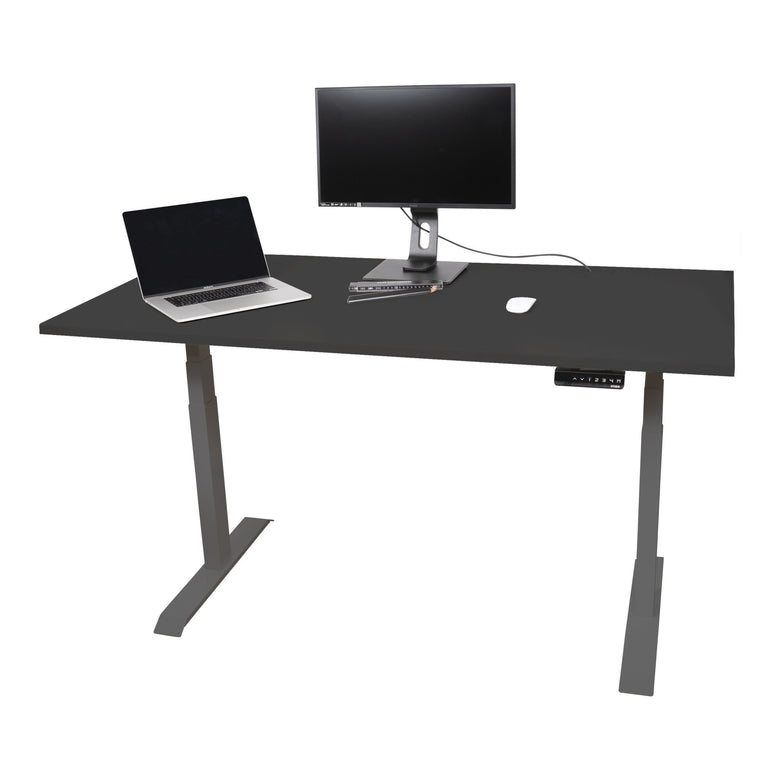 STIER Electrically height-adjustable desk TSR 140x80cm black/black