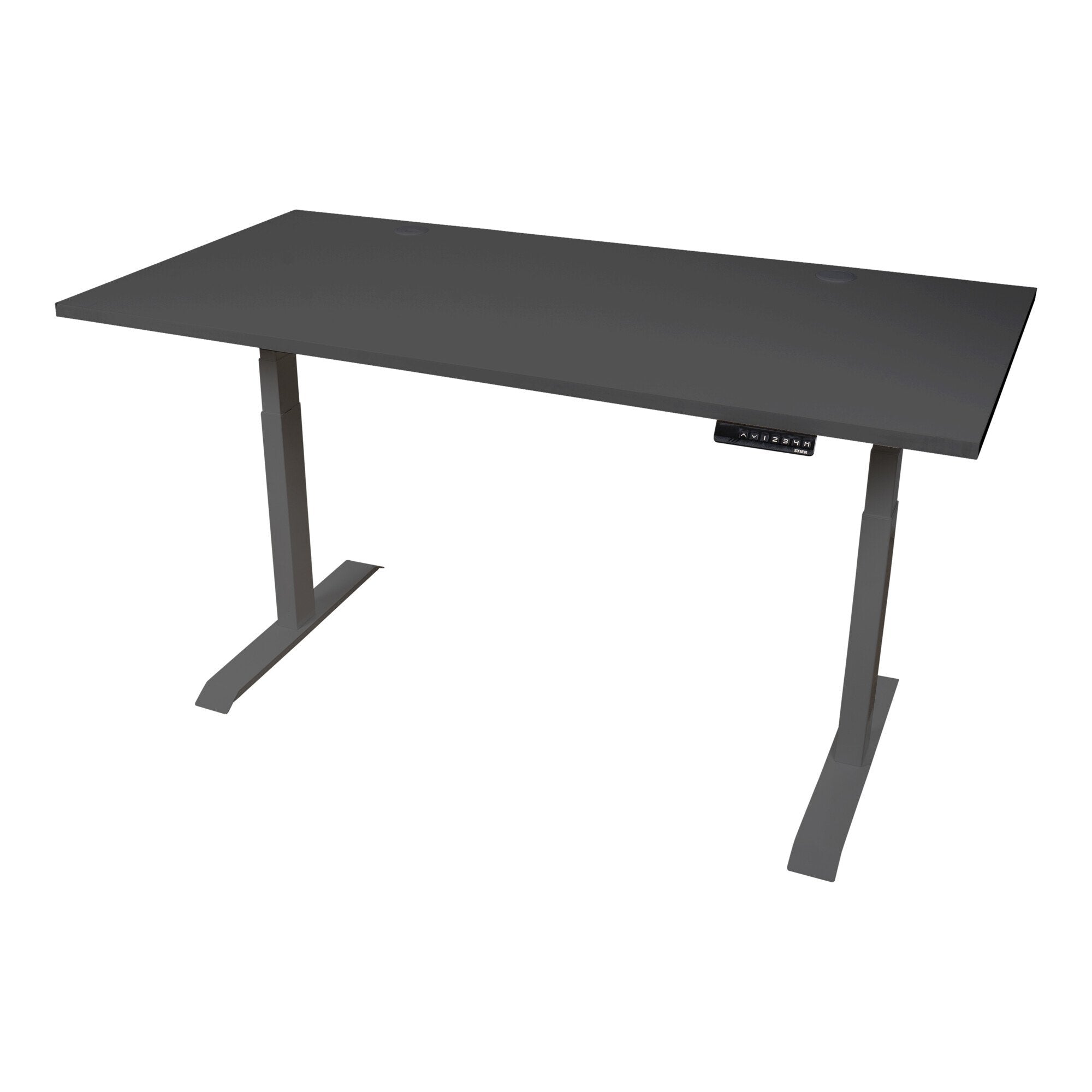 STIER Electrically height-adjustable desk TSR 160x80cm black/black