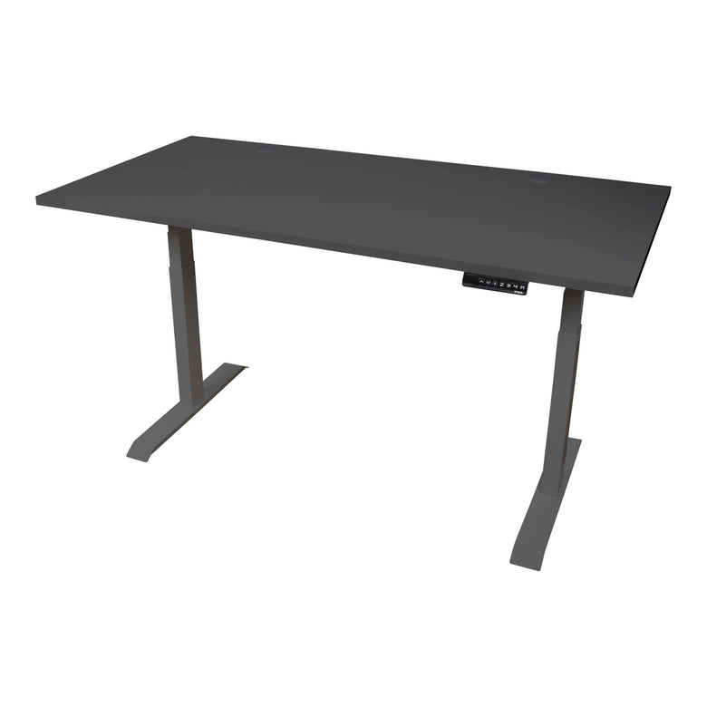 STIER Electrically height-adjustable desk TSR 160x80cm black/black