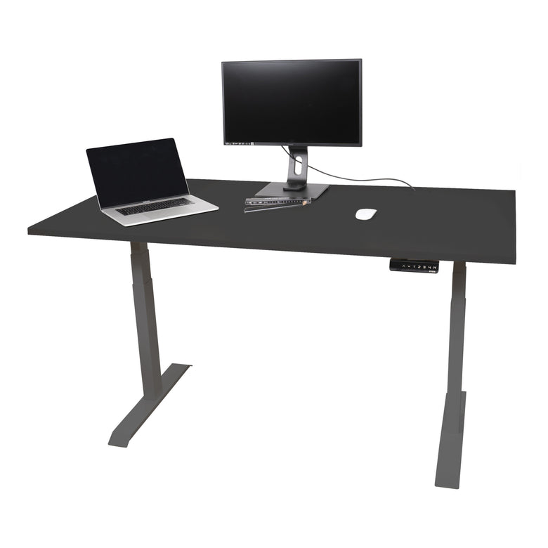 STIER Electrically height-adjustable desk TSR 160x80cm black/black