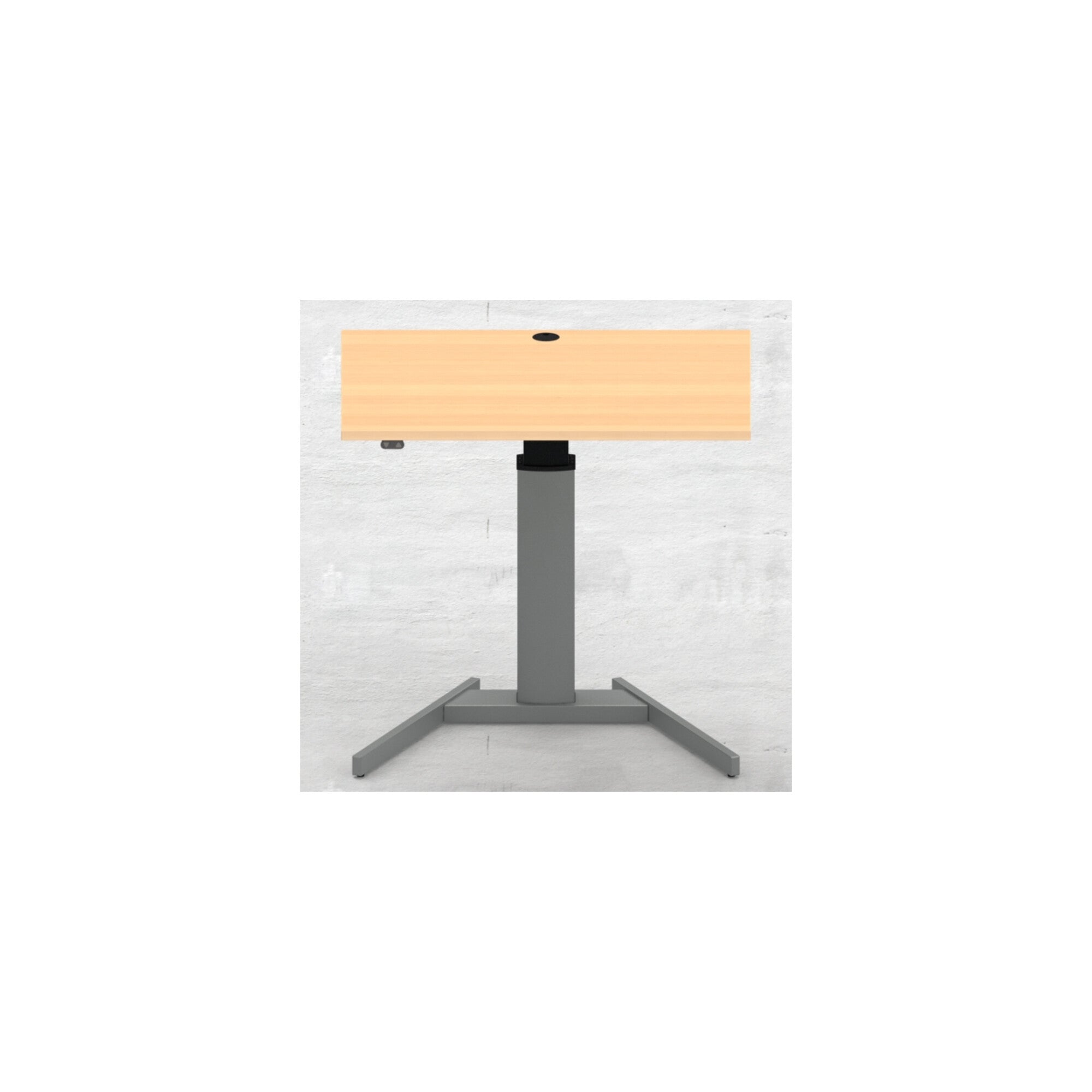 STIER Electrically height-adjustable standing table 501-19 100x80cm beech mel.