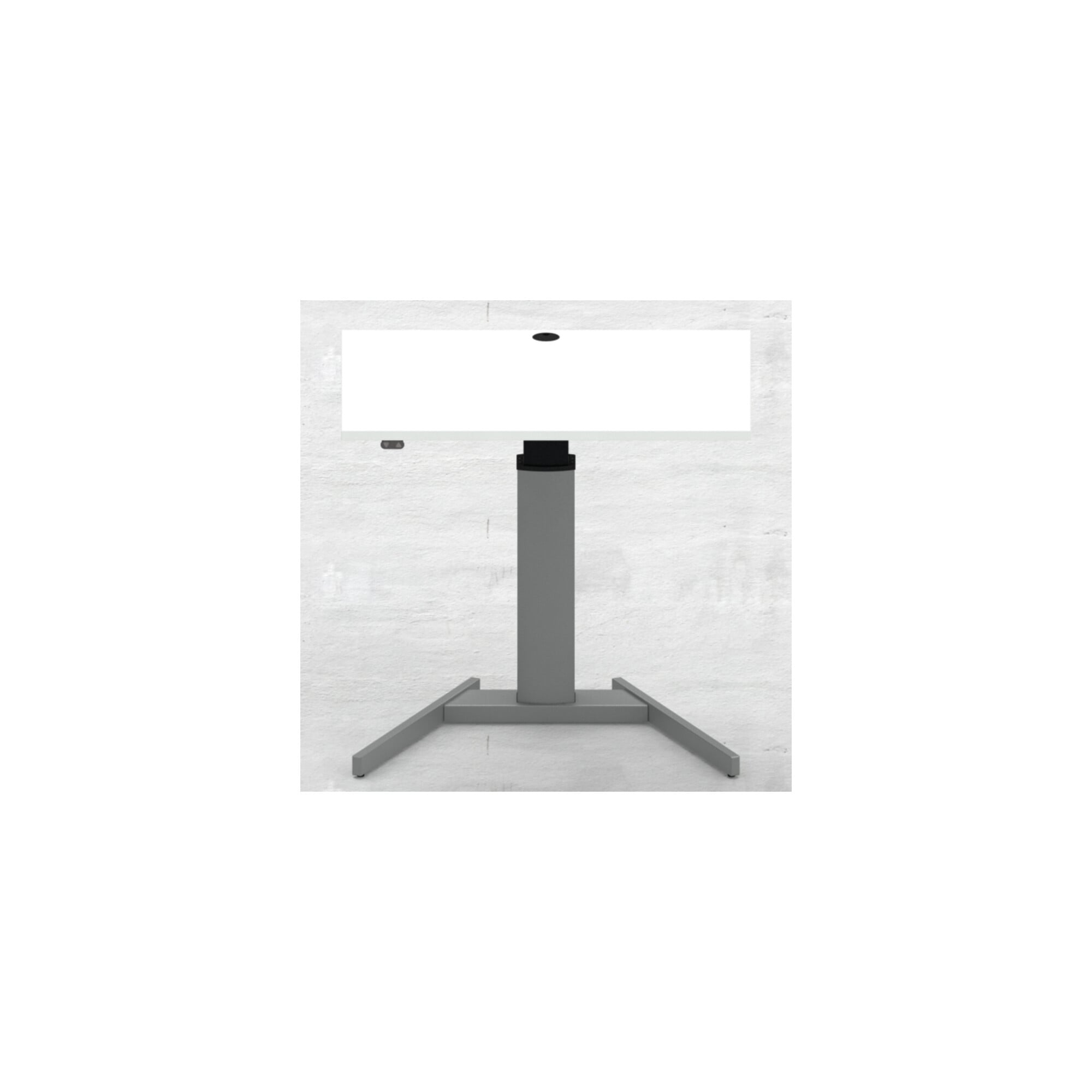 STIER Electrically height-adjustable standing table 501-19 100x80cm white mel.