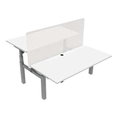 STIER Elektrisch höhenverstellbarer Team-Schreibtisch 501-88 160x80cm Weiß mel.