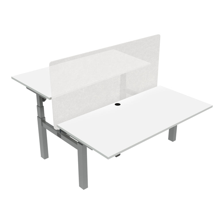 STIER Elektrisch höhenverstellbarer Team-Schreibtisch 501-88 160x80cm Weiß mel.