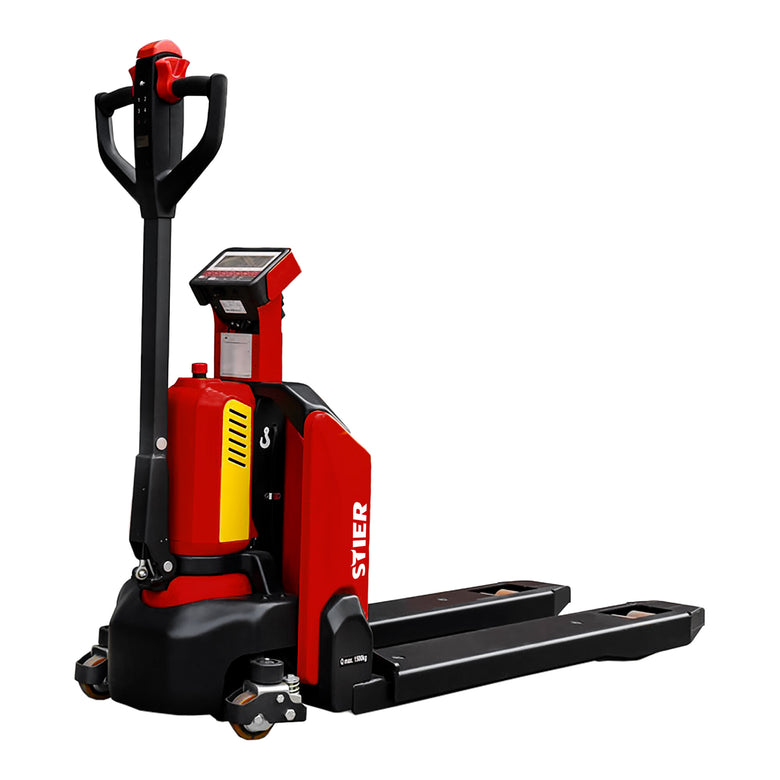 STIER electric pallet truck EZY-15 with scale, load capacity 1500 kg, fork length 1150 mm