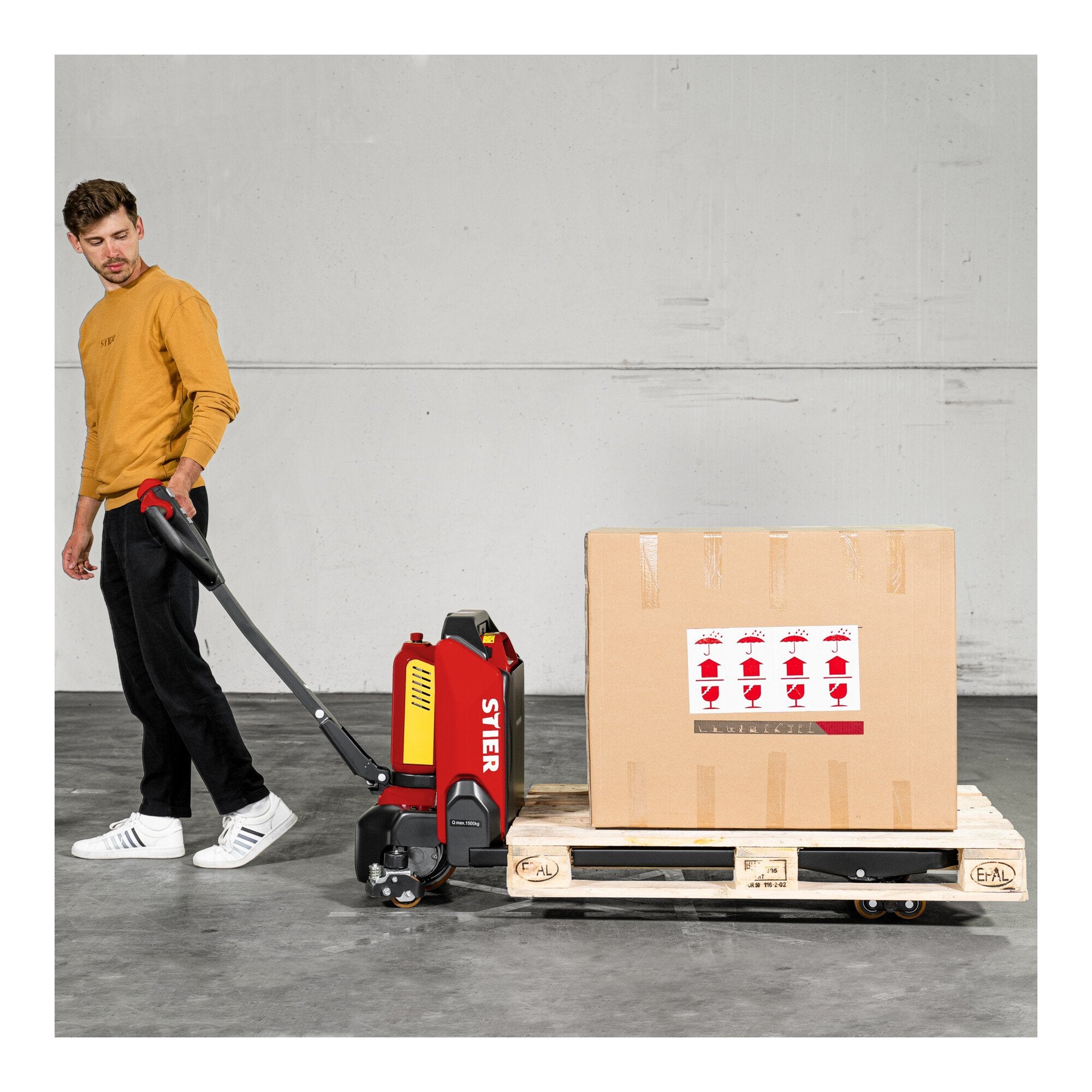 STIER Elektro-Hubwagen EZY-15, Tragkraft 1500 kg, Gabellänge 1150 mm
