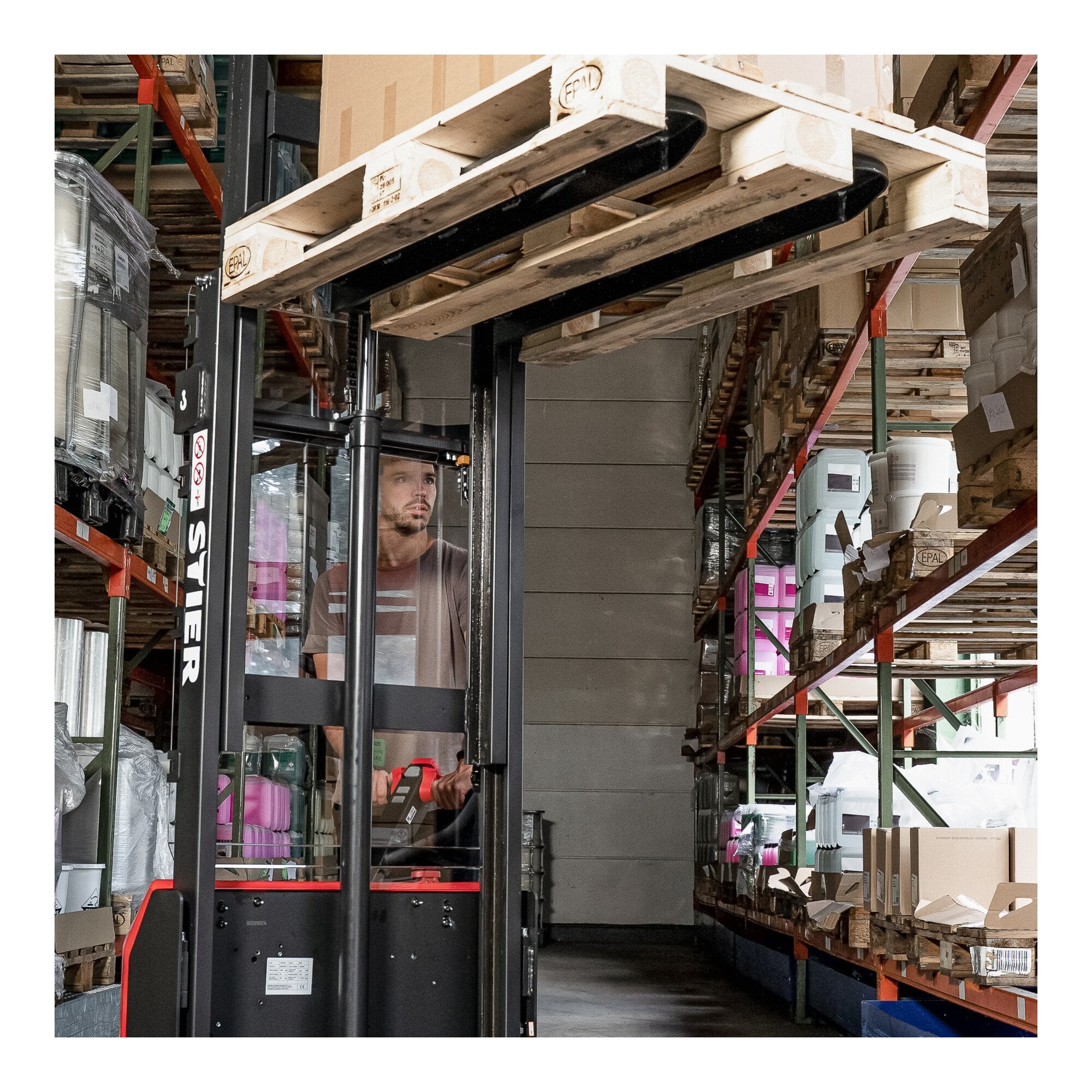 STIER Elektro-Stapler ELY-12 Tragkraft 1200kg Polyurethan-Bereifung