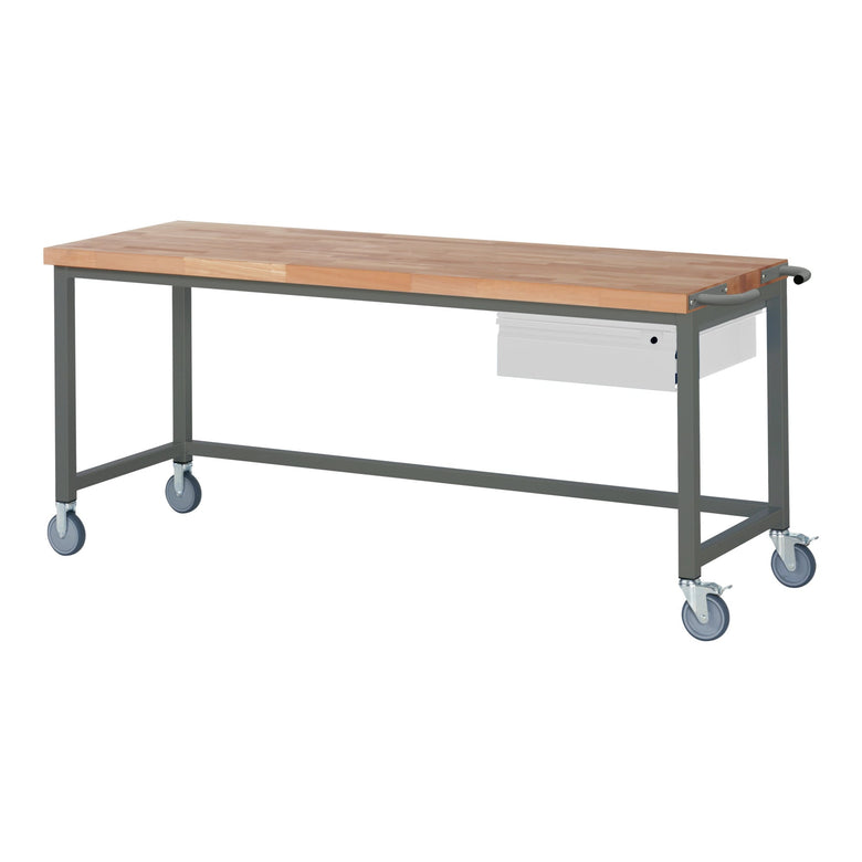 STIER Fahrbare Werkbank Premium mit 1 Schublade BxTxH 2000x700x880 mm