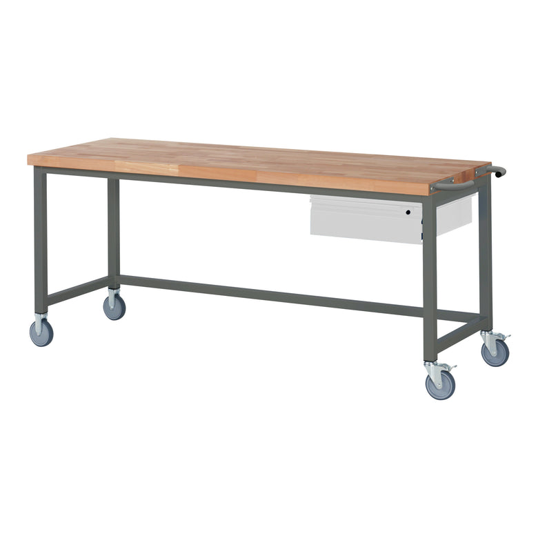 STIER Fahrbare Werkbank Premium mit 1 Schublade BxTxH 2000x700x880 mm
