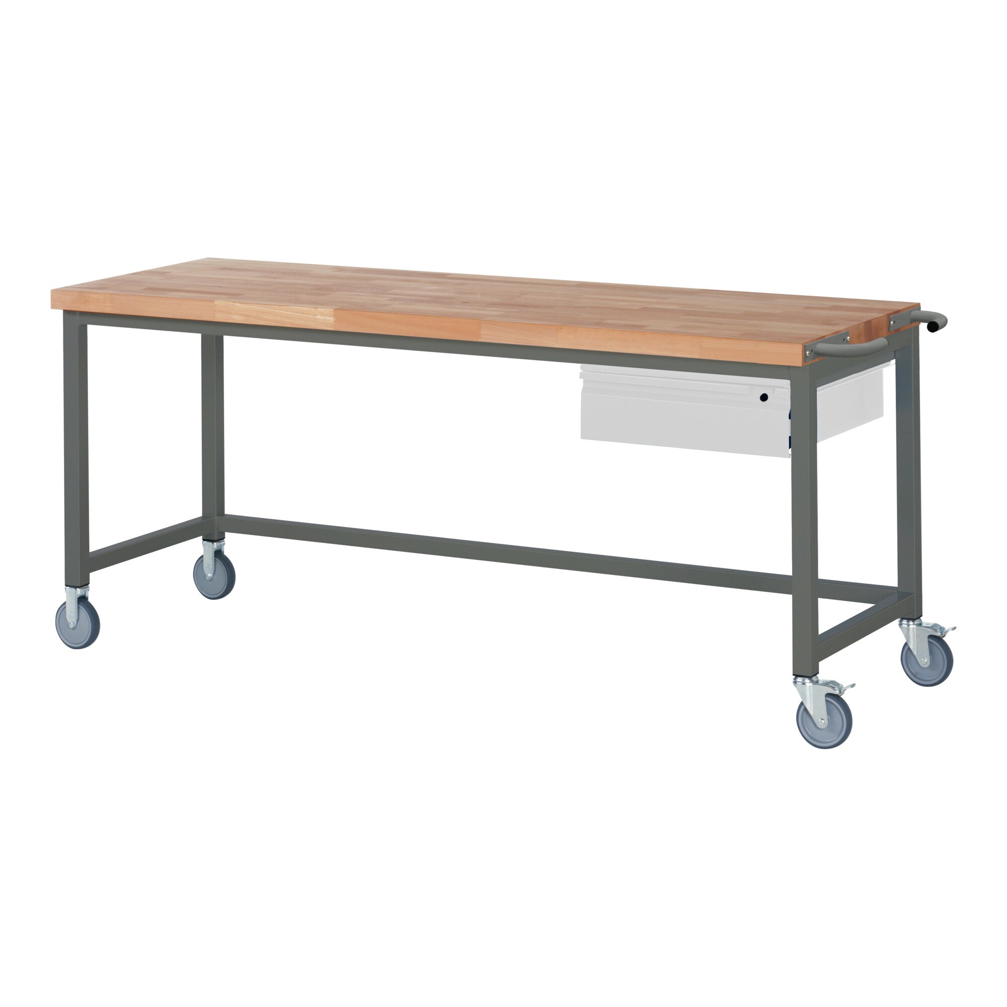 STIER Mobile Workbench Premium with 1 drawer WxDxH 2000x700x880 mm
