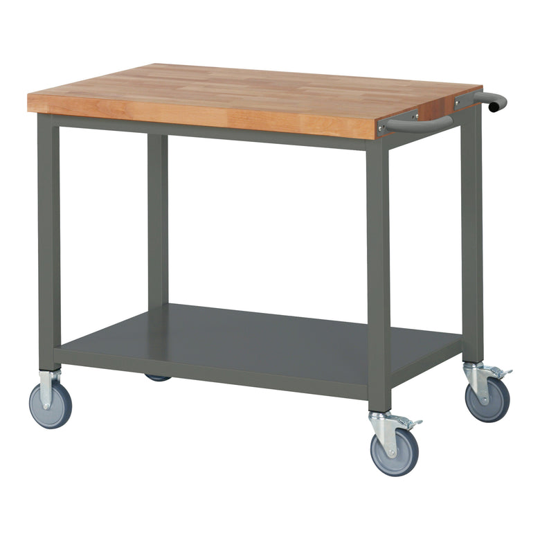 STIER Mobile Workbench Premium with storage shelf WxDxH 750x700x880 mm