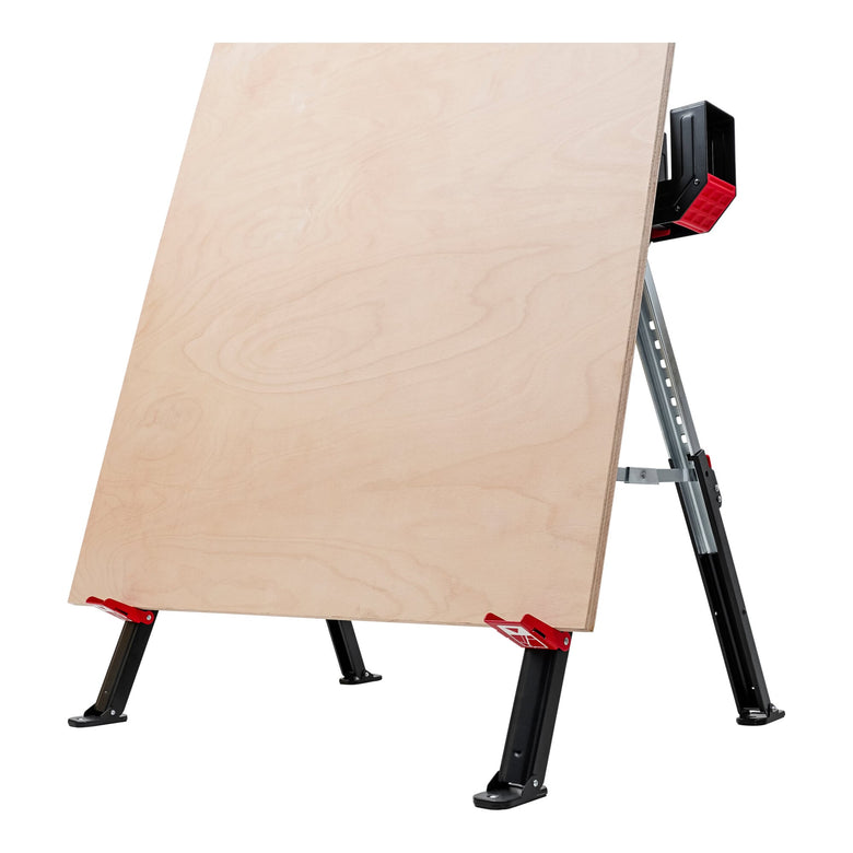 STIER folding workbench sawhorse height adjustable 590 kg non-slip stand and