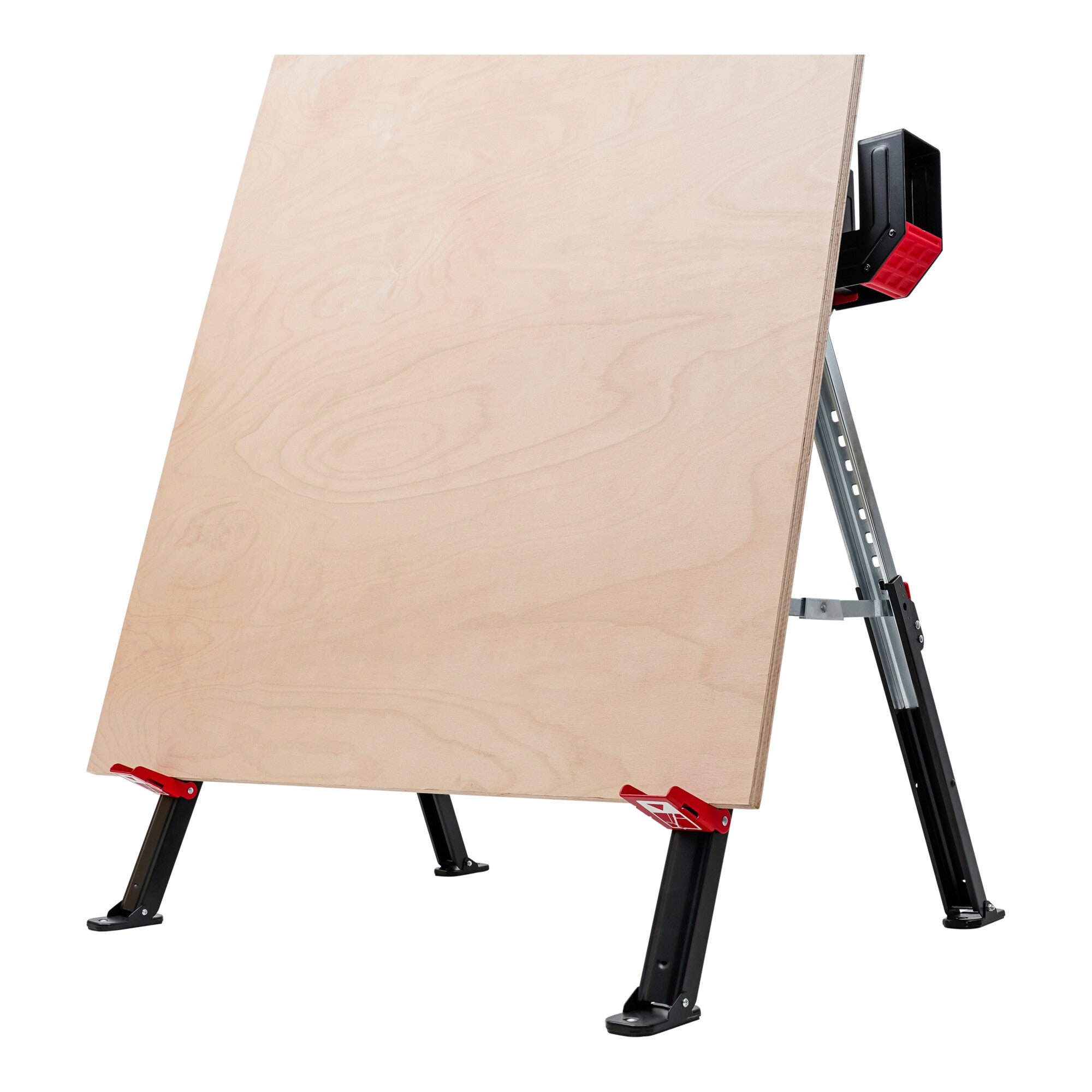 STIER folding workbench sawhorse height adjustable 590 kg non-slip stand and