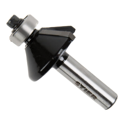 STIER Fasenfräser mit Kugellager HM (HW) Ø 28,6 mm Schaft- Ø 8 mm 45 Grad Fräser