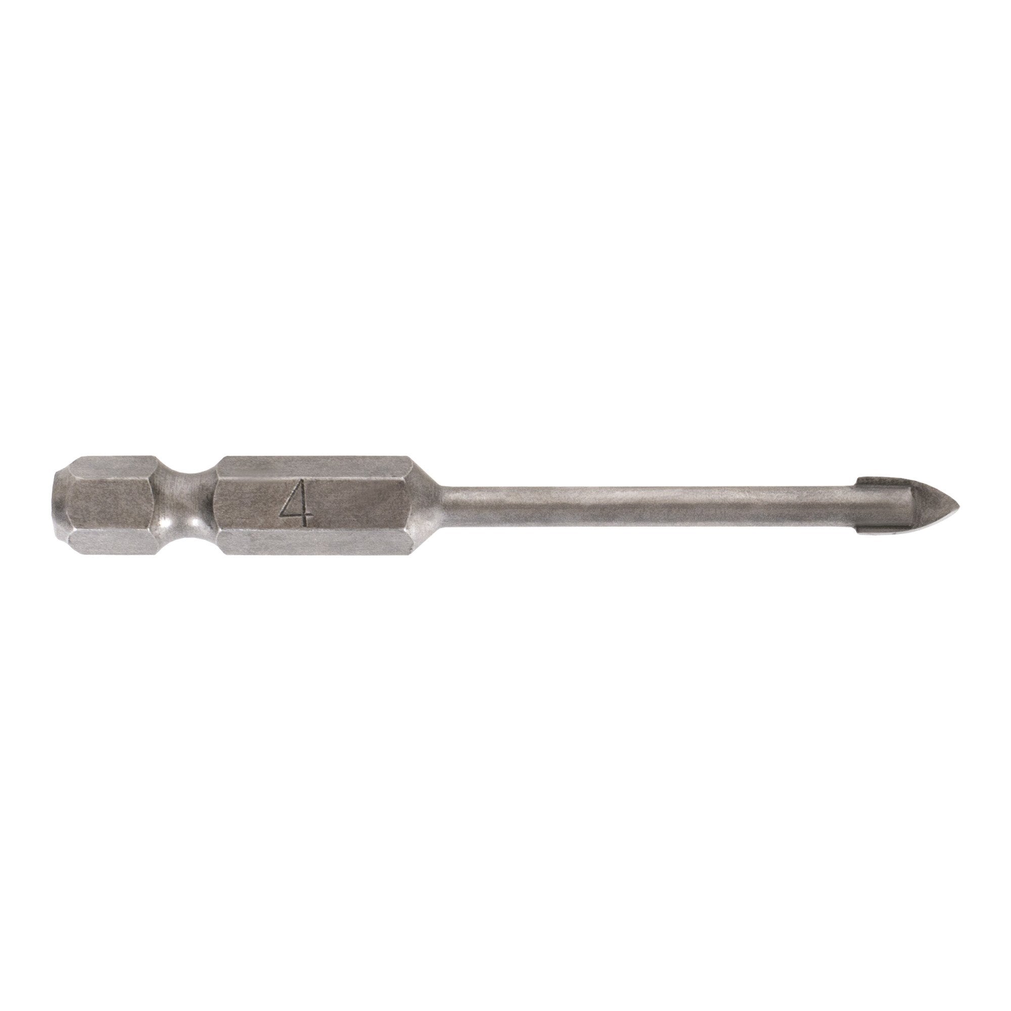 STIER Fliesenbohrer 4 mm Größe 1/4 Zoll Bit HEX Sechskant YG6X-Metall Härtewert