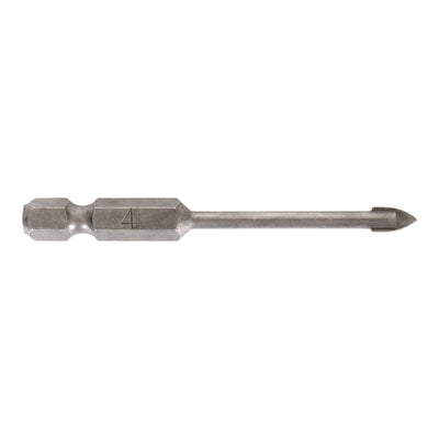 STIER Fliesenbohrer 4 mm Größe 1/4 Zoll Bit HEX Sechskant YG6X-Metall Härtewert