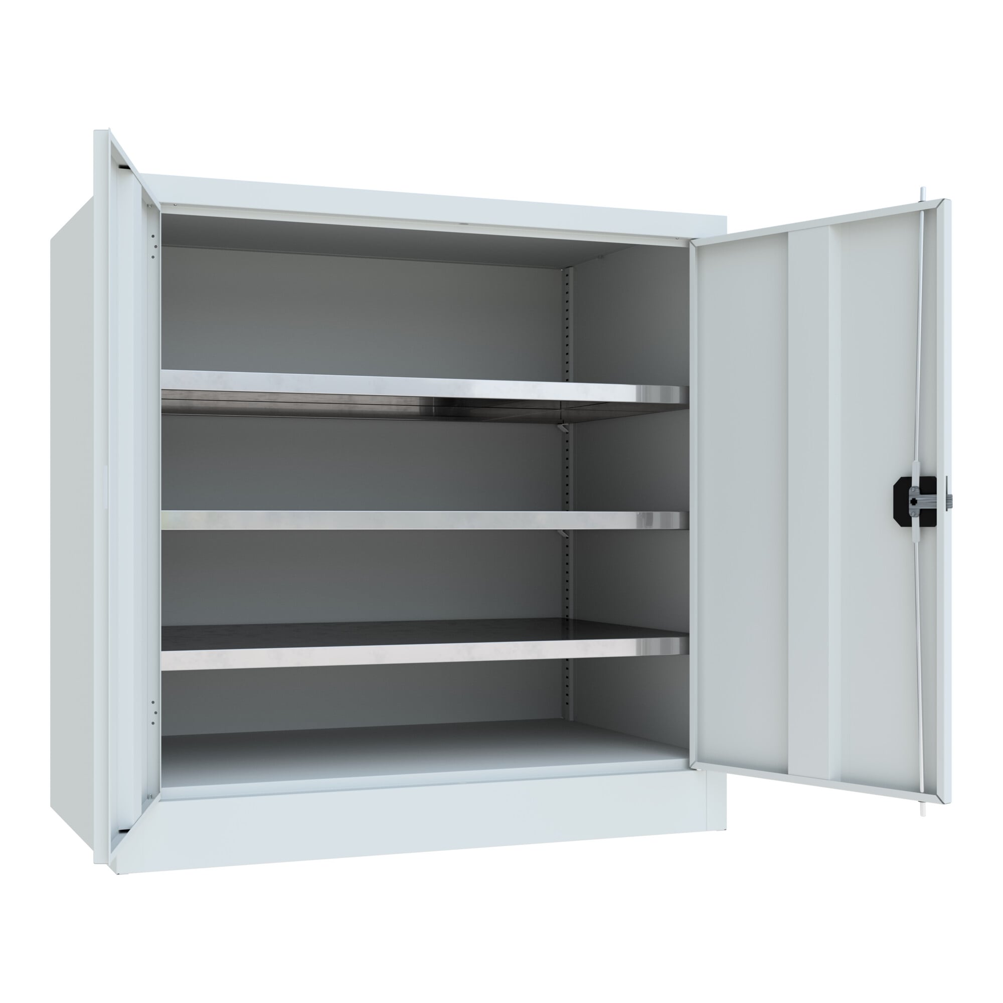 STIER Premium universal cabinet with 2 galvanized shelves 1000x1000x600mm