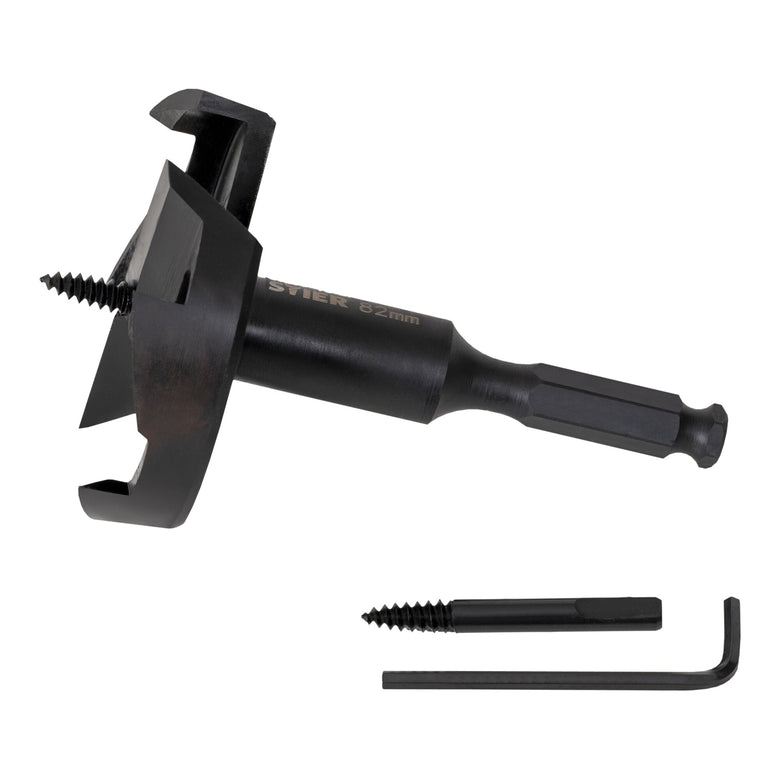 STIER Forstner bit 82 mm diameter wood drill high quality cardboard hardwood MDF