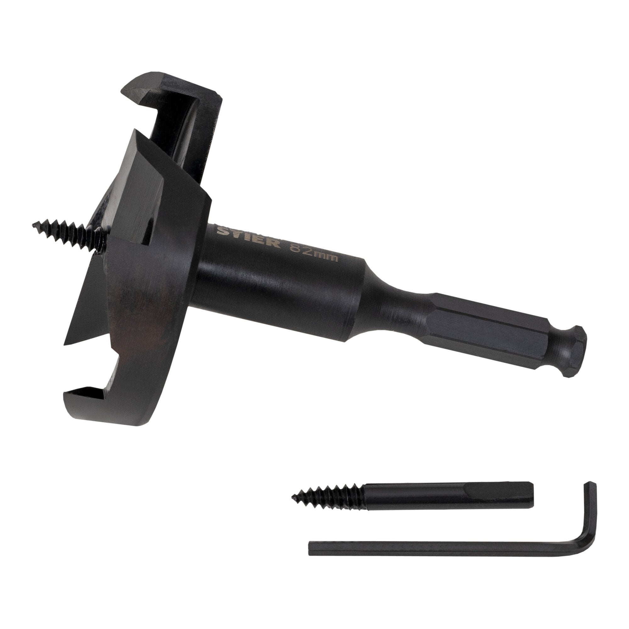 STIER Forstner bit 82 mm diameter wood drill high quality cardboard hardwood MDF